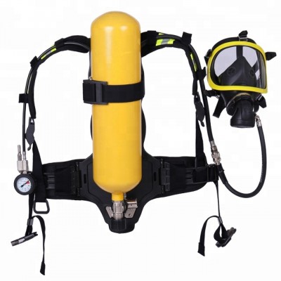 Portable SCBA positive pressure air breathing apparatus with 6L Steel cylinder